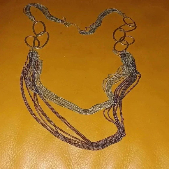 💙🌹Necklace with different color chains and different size links. - Picture 1 of 5